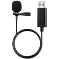 Micrófono de solapa con interfaz USB para grabación de videoconferencias en directo desde portátil, USB Interface