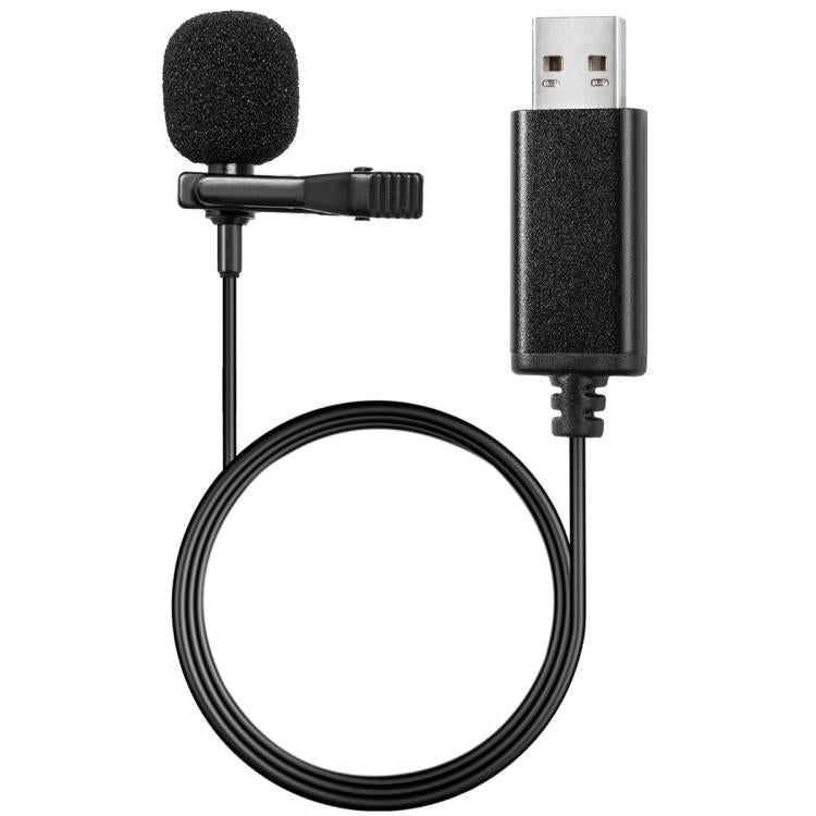 Micrófono de solapa con interfaz USB para grabación de videoconferencias en directo desde portátil, USB Interface