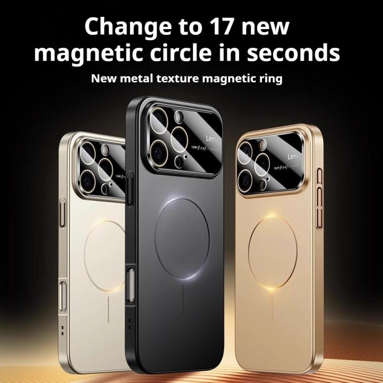 Funda para teléfono Kalebol Large Window MagSafe de policarbonato esmerilado, For iPhone 16 Pro Max, For iPhone 16 Pro, For iPhone 16 Plus, For iPhone 16, For iPhone 15 Pro Max