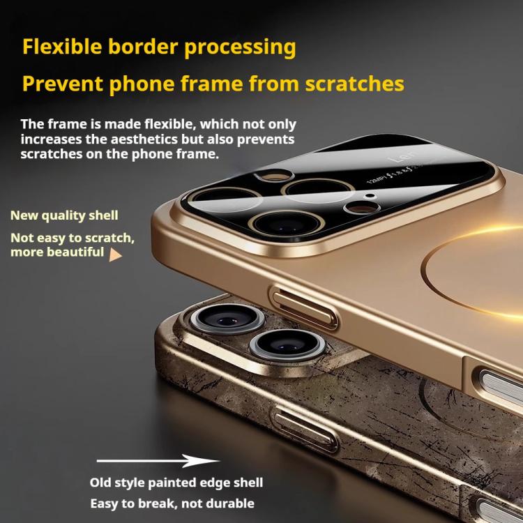 Funda para teléfono Kalebol Large Window MagSafe de policarbonato esmerilado, For iPhone 16 Pro Max, For iPhone 16 Pro, For iPhone 16 Plus, For iPhone 16, For iPhone 15 Pro Max