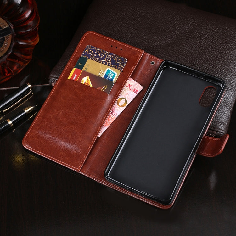 dewei Crazy Horse Texture Funda de cuero con tapa horizontal con soporte y ranuras para tarjetas y billetera, For iPhone XS