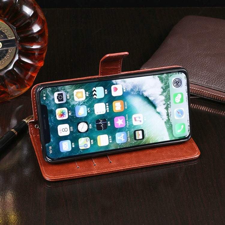 dewei Crazy Horse Texture Funda de cuero con tapa horizontal con soporte y ranuras para tarjetas y billetera, For iPhone XS