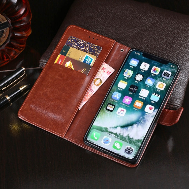dewei Crazy Horse Texture Funda de cuero con tapa horizontal con soporte y ranuras para tarjetas y billetera, For iPhone XS