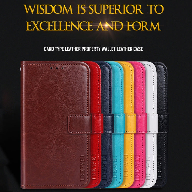 dewei Crazy Horse Texture Funda de cuero con tapa horizontal con soporte y ranuras para tarjetas y billetera, For iPhone XS