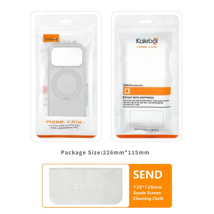 Funda híbrida de TPU y acrílico con soporte MagSafe esmerilado de Kalebol, For iPhone 17 Pro Max, For iPhone 17 Pro, For iPhone 17, For iPhone Air
