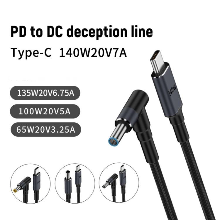 Cable de carga para portátil de 1,8 m y 140 W, de tipo C a CC., DC4.5x3.0mm For DELL, DC4.5x3.0mm For HP, DC4.5x3.0mm For ASUS, DC7.4x5.0mm For DELL, DC7.4x5.0mm For HP, DC5.5x2.1mm 28V5A, DC5.5x2.1mm 20V7A, DC5.5x2.5mm 28V5A, DC5.5x2.5mm 20V7A        ...