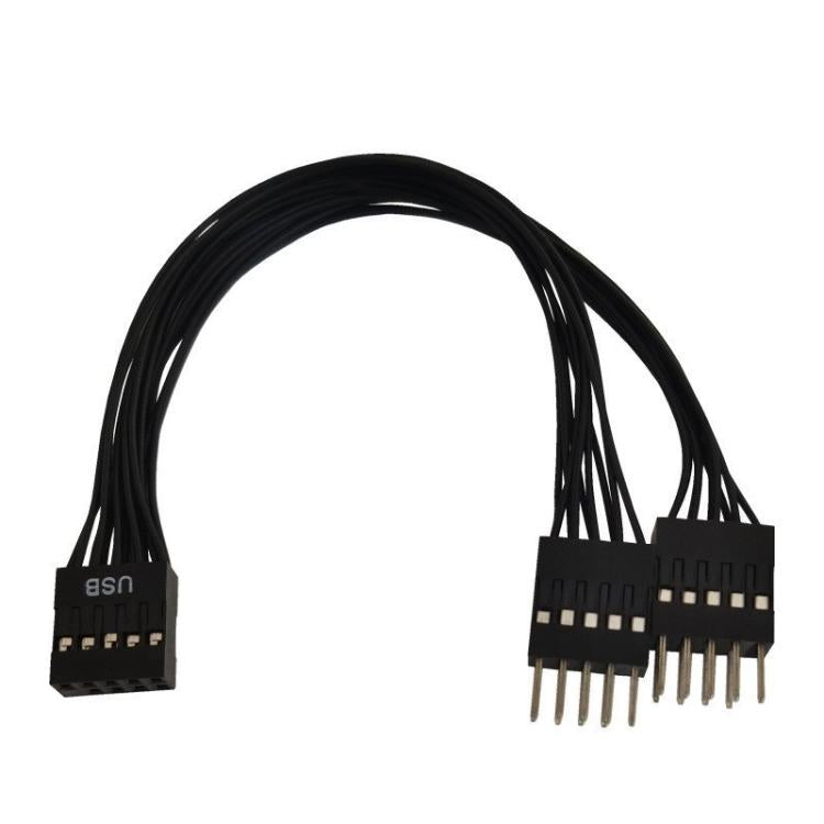 Cable extensor adaptador USB de 9 pines 2 en 1 para placa base de ordenador de sobremesa, 9 Pin