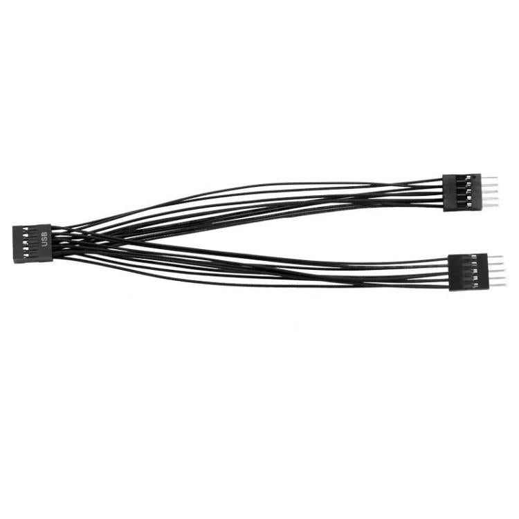 Cable extensor adaptador USB de 9 pines 2 en 1 para placa base de ordenador de sobremesa, 9 Pin