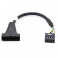 2 cables adaptadores USB 3.0 para placa base de ordenador, 20 Pin Male to 9 Pin Female, 9 Pin Male to 20 Pin Female