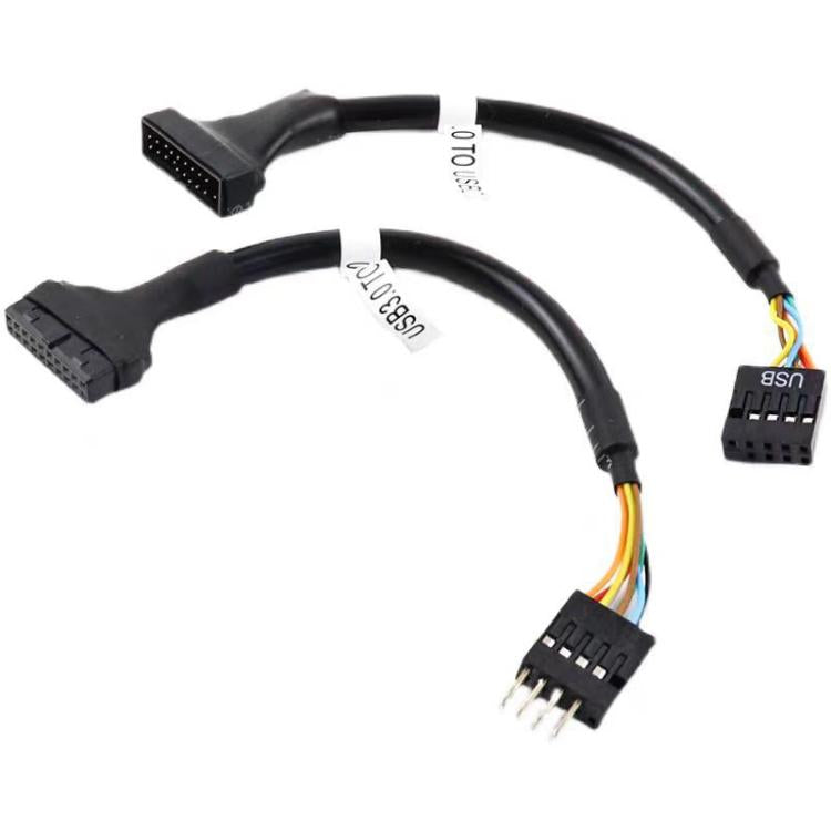 2 cables adaptadores USB 3.0 para placa base de ordenador, 20 Pin Male to 9 Pin Female, 9 Pin Male to 20 Pin Female