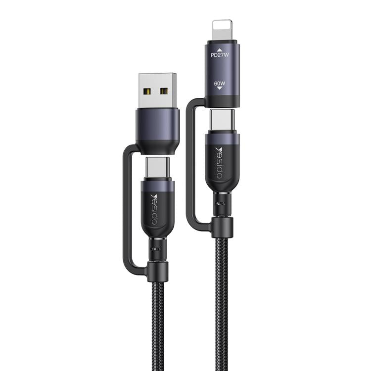 Cable de datos de carga rápida Yesido CA200 de 1,2 m y 60 W USB / Tipo-C a Tipo-C / 8 pines, CA200