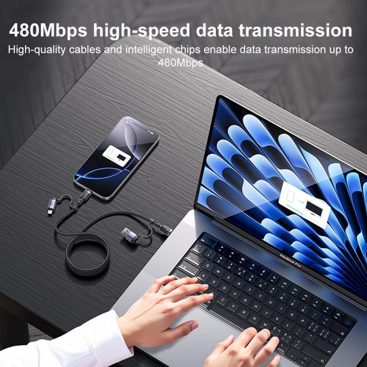 Cable de datos de carga rápida Yesido CA200 de 1,2 m y 60 W USB / Tipo-C a Tipo-C / 8 pines, CA200