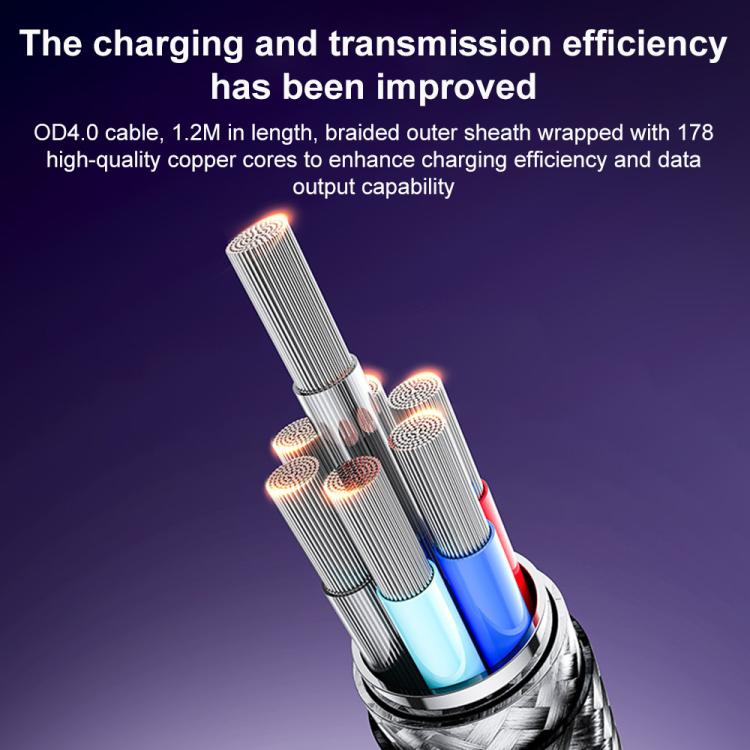 Cable de datos de carga rápida Yesido CA200 de 1,2 m y 60 W USB / Tipo-C a Tipo-C / 8 pines, CA200