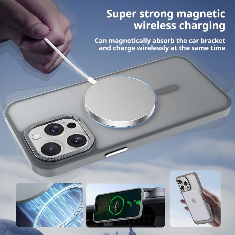 Funda para teléfono Kalebol con marco de metal y lente MagSafe, acabado mate, para PC., For iPhone 15 Plus, For iPhone 15, For iPhone 14 Plus, For iPhone 14, For iPhone 14 Pro