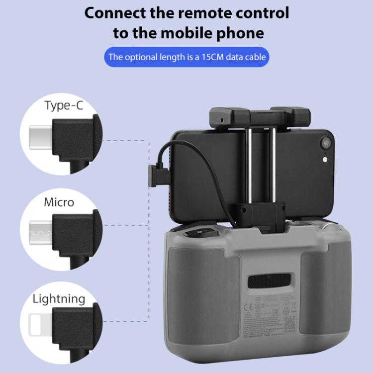 Cable de conversión de datos BRDRC para DJI Mini 4 Pro / Mavic 3 / Air 2 / Air 2S, 15cm Type-C to Type-C, 15cm Type-C to Android, 15cm Type-C to 8 Pin, 30cm Type-C to Type-C, 30cm Type-C to Android, 30cm Type-C to 8 Pin, 30cm Type-C to Type-C + Holder ...