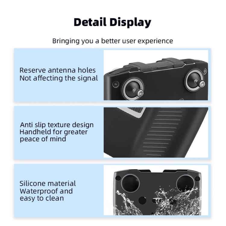Funda de silicona antigolpes y antiarañazos para mando a distancia BRDRC, For DJI RC-N2 / RC-N1