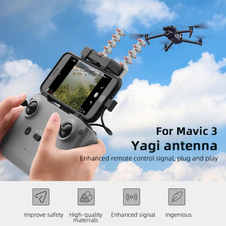 Amplificador de señal con antena Yagi-Uda de cobre para control remoto BRDRC, For DJI Mavic 3 / Air 2 / Air 2S / Mini 2