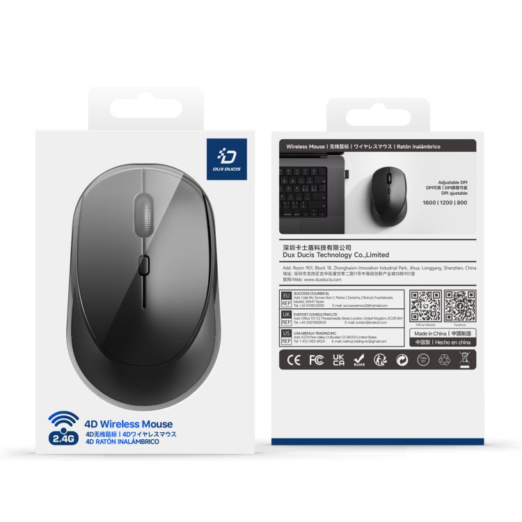 Ratón inalámbrico Bluetooth de 2,4 GHz de la serie DUX DUCIS DM, 1600/1200/800DPI
