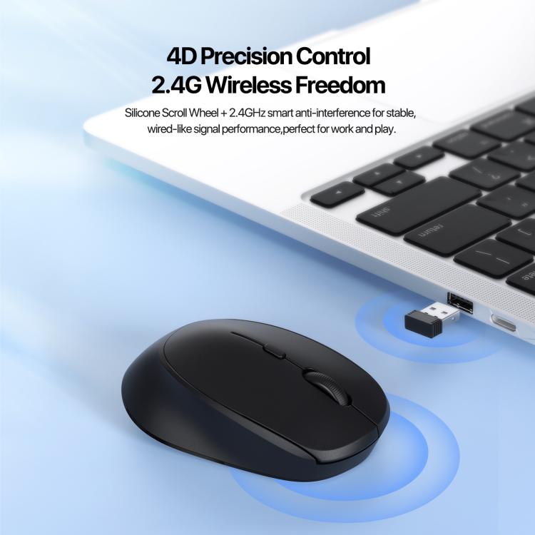Ratón inalámbrico Bluetooth de 2,4 GHz de la serie DUX DUCIS DM, 1600/1200/800DPI