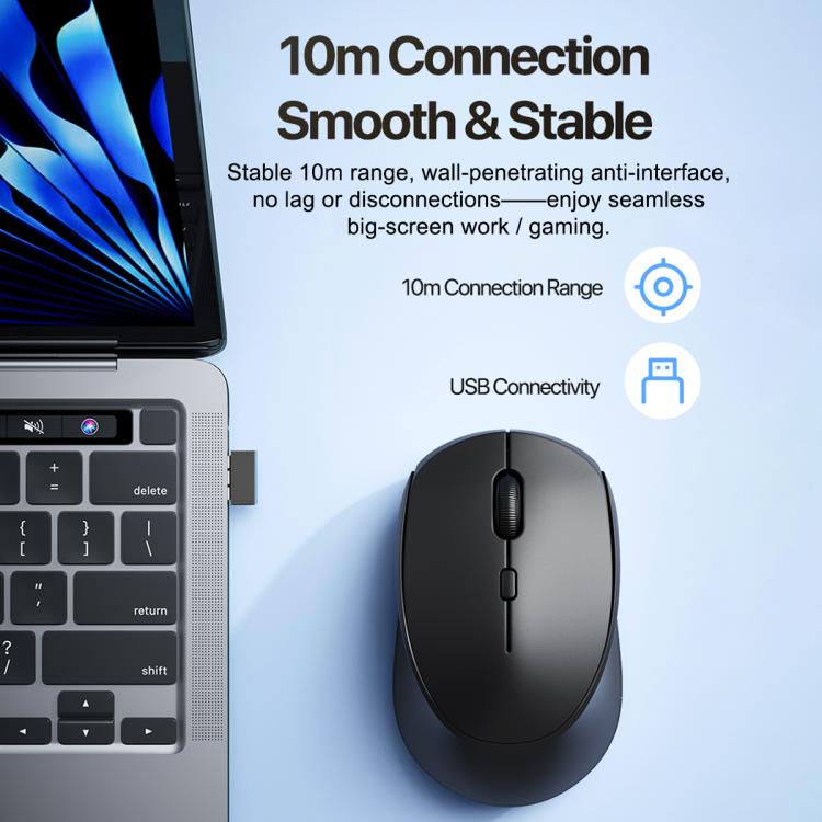 Ratón inalámbrico Bluetooth de 2,4 GHz de la serie DUX DUCIS DM, 1600/1200/800DPI
