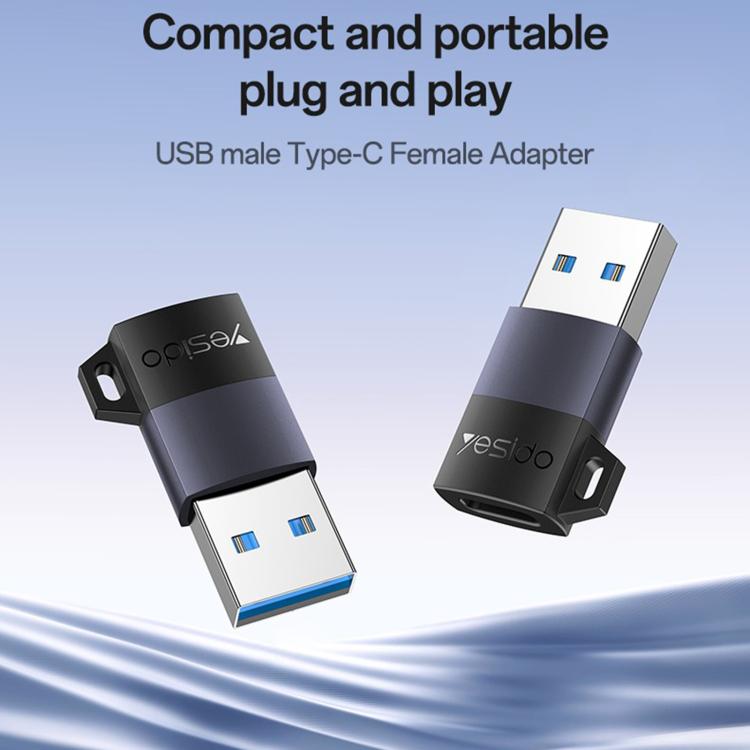 Adaptador de carga Yesido GS34 Tipo C hembra a USB 2.0 macho de 480 Mbps, GS34