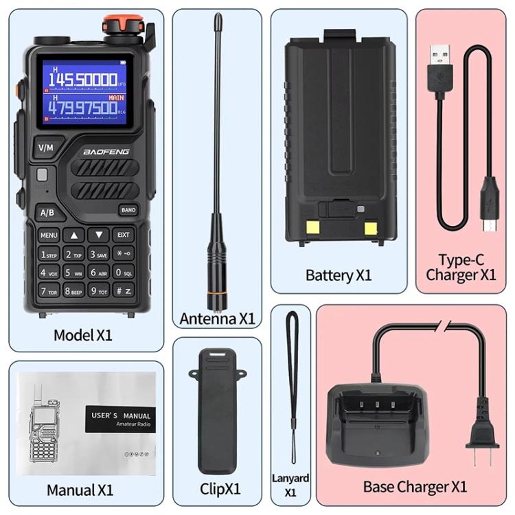 Walkie Talkie analógico portátil FM Baofeng K5 PLUS con doble escucha y doble modo de espera., EU Plug, US Plug