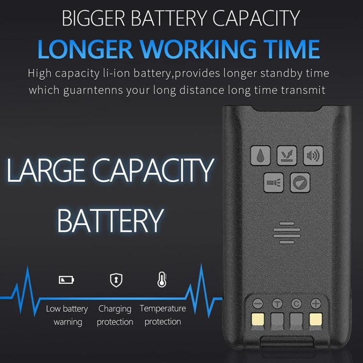 Walkie-talkie analógico portátil Baofeng UV-9R PRO con pantalla LCD de matriz de puntos y clasificación de resistencia al agua IP57., EU Plug, US Plug