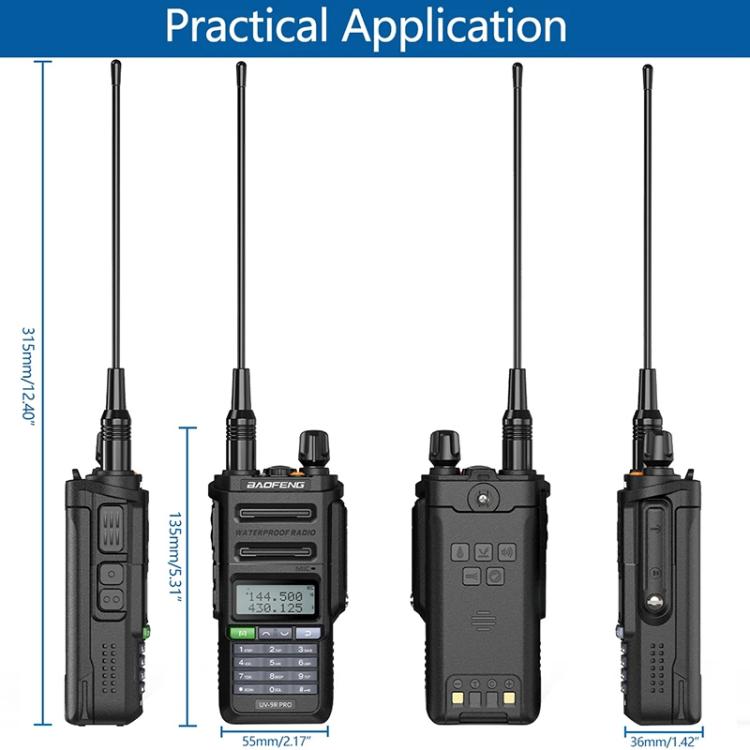 Walkie-talkie analógico portátil Baofeng UV-9R PRO con pantalla LCD de matriz de puntos y clasificación de resistencia al agua IP57., EU Plug, US Plug