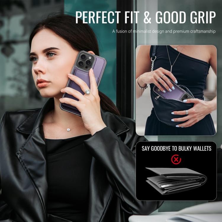 Funda de cuero para teléfono JEehOOD J09 con hebilla y tarjetero MagSafe de estilo magnético RFID., For iPhone 13 Pro, For iPhone 13, For iPhone 12 / 12 Pro, For iPhone 11 Pro Max, For iPhone 11, For iPhone 11 Pro