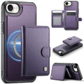 Funda de cuero para teléfono JEehOOD J09 con hebilla y tarjetero MagSafe de estilo magnético RFID., For iPhone 17e / 16e, For iPhone 17 Pro Max, For iPhone 17 Pro, For iPhone 17, For iPhone Air, For iPhone 16 Pro Max, For iPhone 16 Pro, For iPhone 16 P...