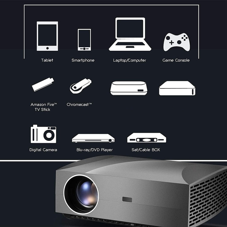 VIVIBRIGHT F30UP 1920x1080 4200 lúmenes Proyector inteligente inalámbrico portátil de cine en casa, versión Android, Android Version