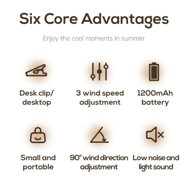 Mini ventilador eléctrico multifuncional con clip DQ259