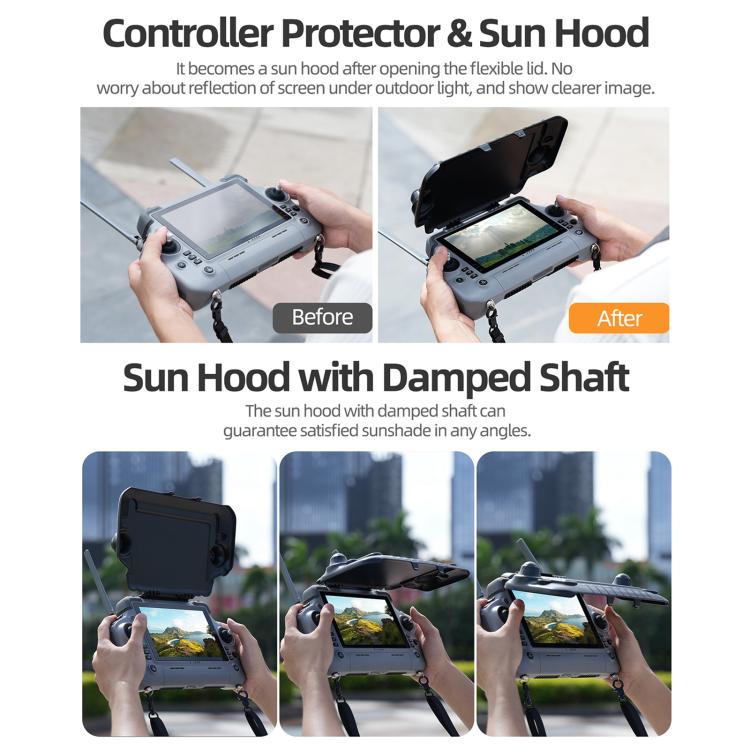 Cubierta protectora parasol con control remoto Sunnylife, For DJI RC Plus 2