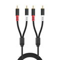 Cable de audio de 2 RCA macho a 2 RCA macho, 1m, 2m, 3m, 5m, 7.6m