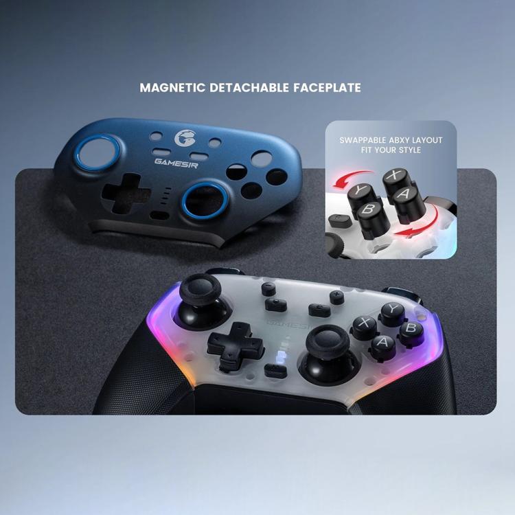 Mando inalámbrico GameSir Super Nova T4 Nova Pro Tri-Mode para PC / Steam / Switch / iOS / Android, T4 Nova Pro Blue, T4 Nova Pro Pink
