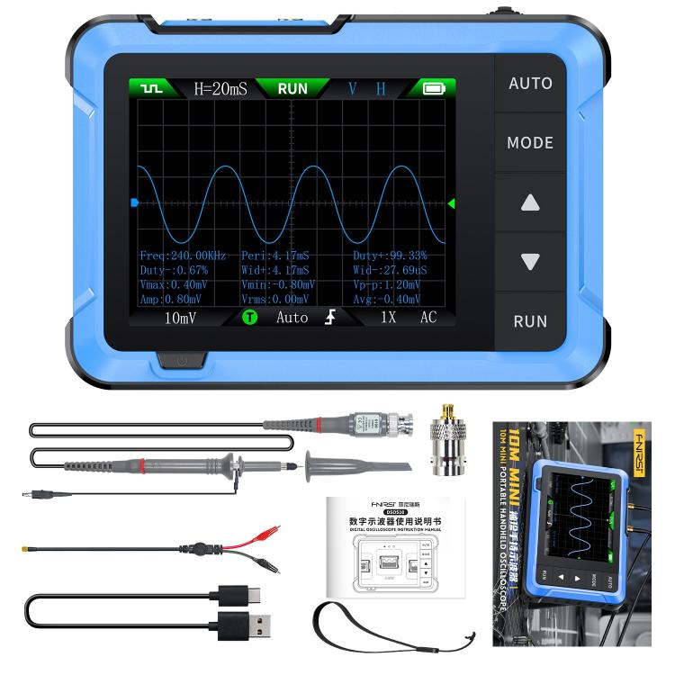 Osciloscopio portátil digital de mano FNIRSI DSO510, DSO510