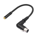 Cable adaptador convertidor de audio en codo de 3,5 mm hembra a XLR hembra, 3.5mm Female to XLR Female Elbow