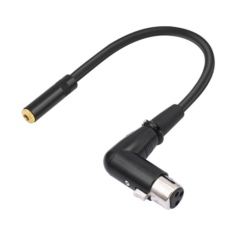 Cable adaptador convertidor de audio en codo de 3,5 mm hembra a XLR hembra, 3.5mm Female to XLR Female Elbow