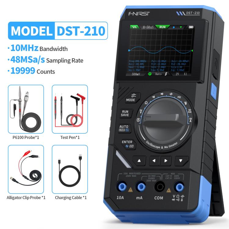 Multímetro digital FNIRSI DST210 3 en 1 con osciloscopio, DST210