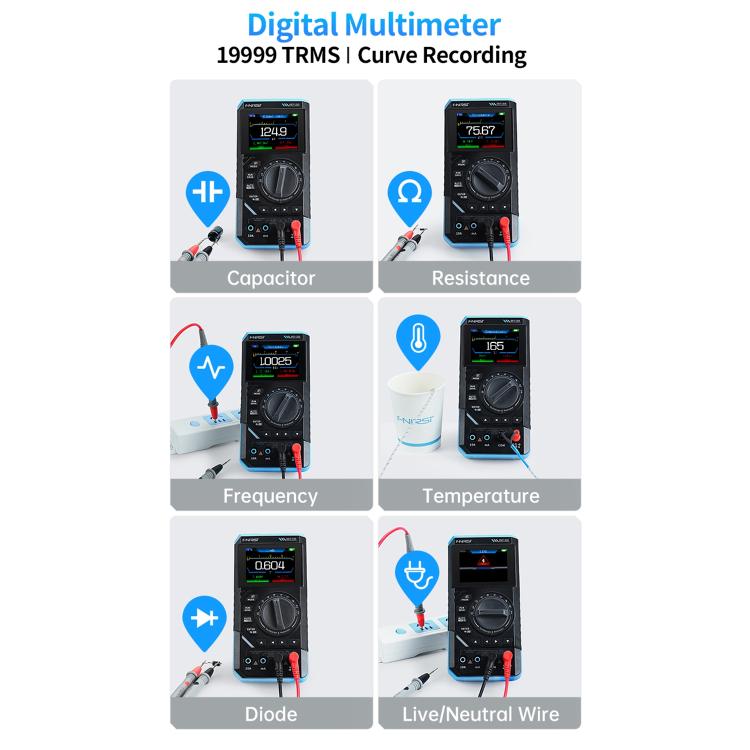 Multímetro digital FNIRSI DST201 3 en 1 con osciloscopio