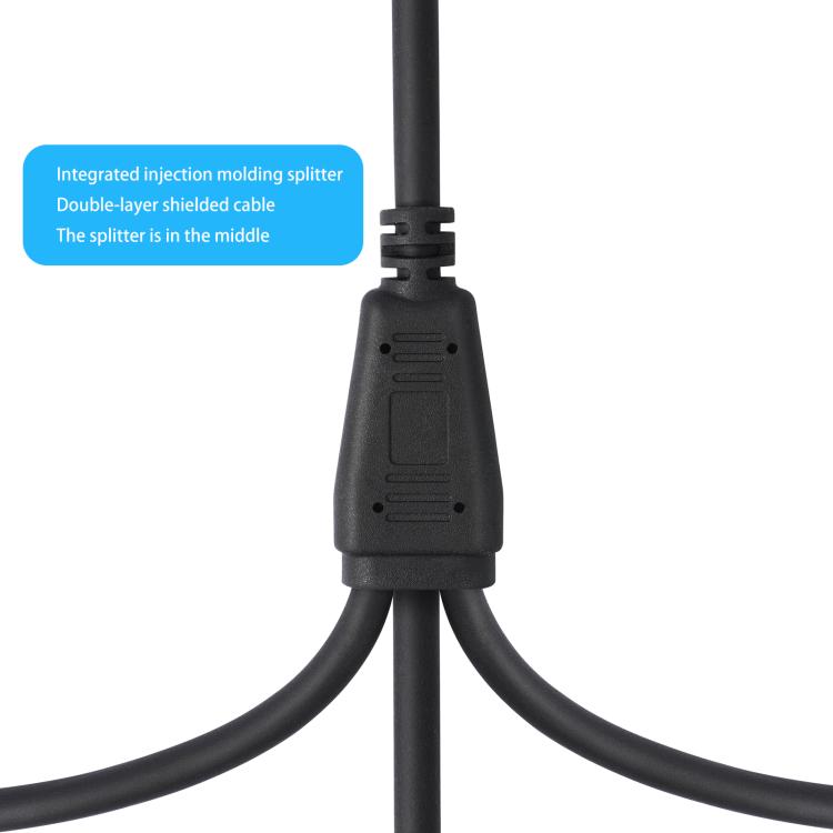 Cable de audio divisor de 3 vías, longitud: 60 cm, XLR Female to 3 XLR Male, XLR Male to 3 XLR Female