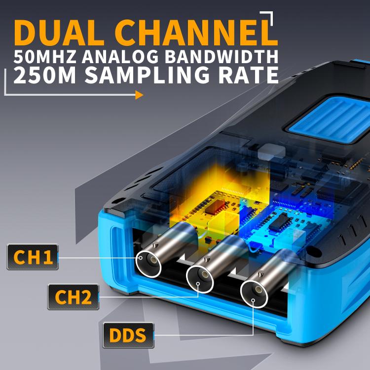 Multímetro digital de doble canal FNIRSI 2C53T de 50 m, Standard Version, High-end Version