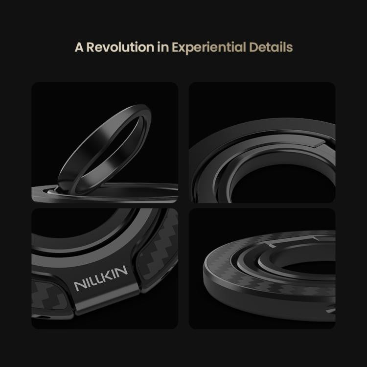 Soporte magnético de anillo para teléfono NILLKIN NKL13 FiberSnap con rotación de 360 grados y doble cara.