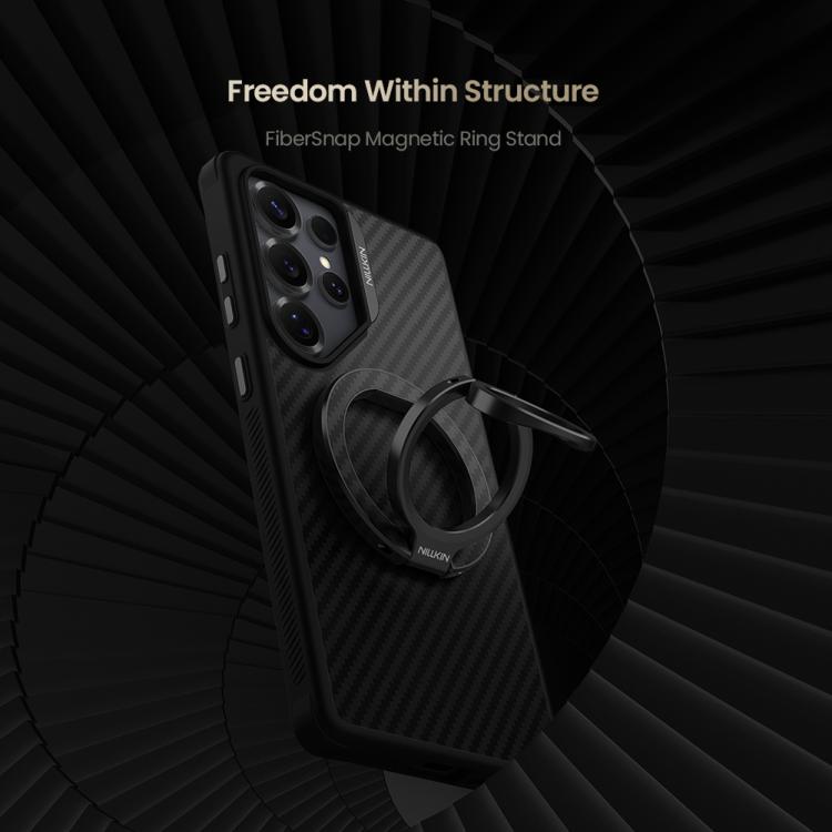 Soporte magnético de anillo para teléfono NILLKIN NKL13 FiberSnap con rotación de 360 grados y doble cara.