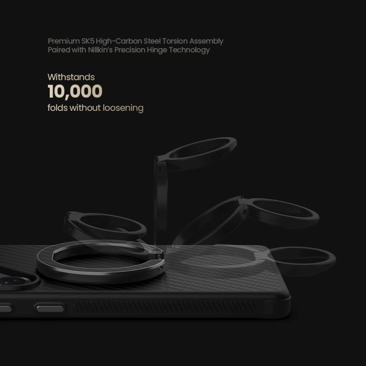 Soporte magnético de anillo para teléfono NILLKIN NKL13 FiberSnap con rotación de 360 grados y doble cara.