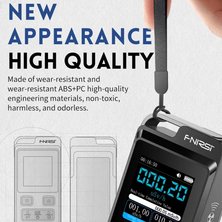 Detector de radiación personal FNIRSI GC-02 con alarma, FNIRSI GC-02
