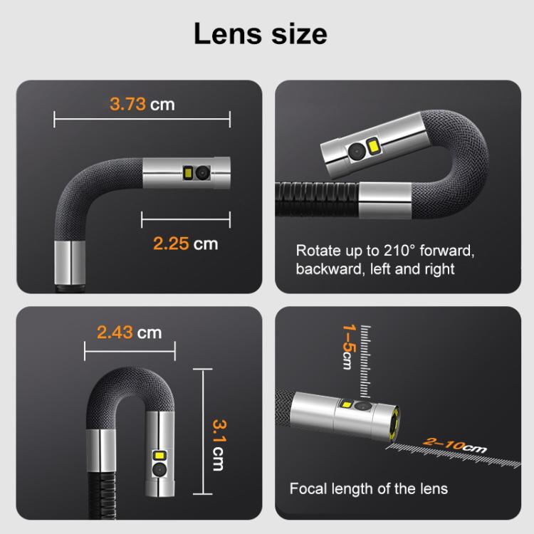 Endoscopio industrial TESLONG TF600 con pantalla de 6 pulgadas, giro de 360 grados, compatible con Wi-Fi y cable de 1,55 m de longitud., 3.9mm Single Lens, 6.5mm Single Lens, 6.5mm Dual Lens