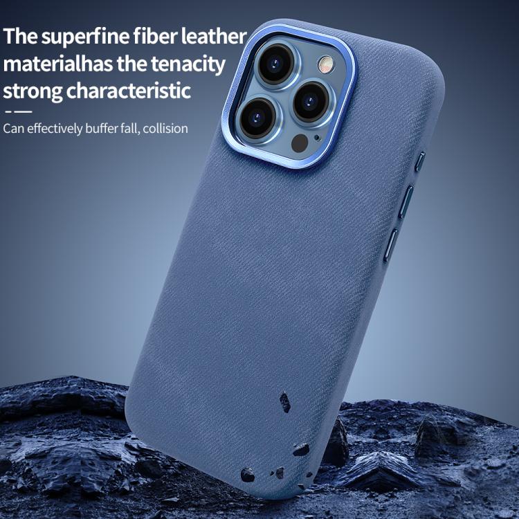 Funda para teléfono VIETAO Retro Denim Texture de piel sintética con MagSafe, For iPhone 17 Pro Max, For iPhone 17 Pro, For iPhone 17, For iPhone Air, For iPhone 16 Pro Max, For iPhone 16 Pro, For iPhone 16, For iPhone 15 Pro Max