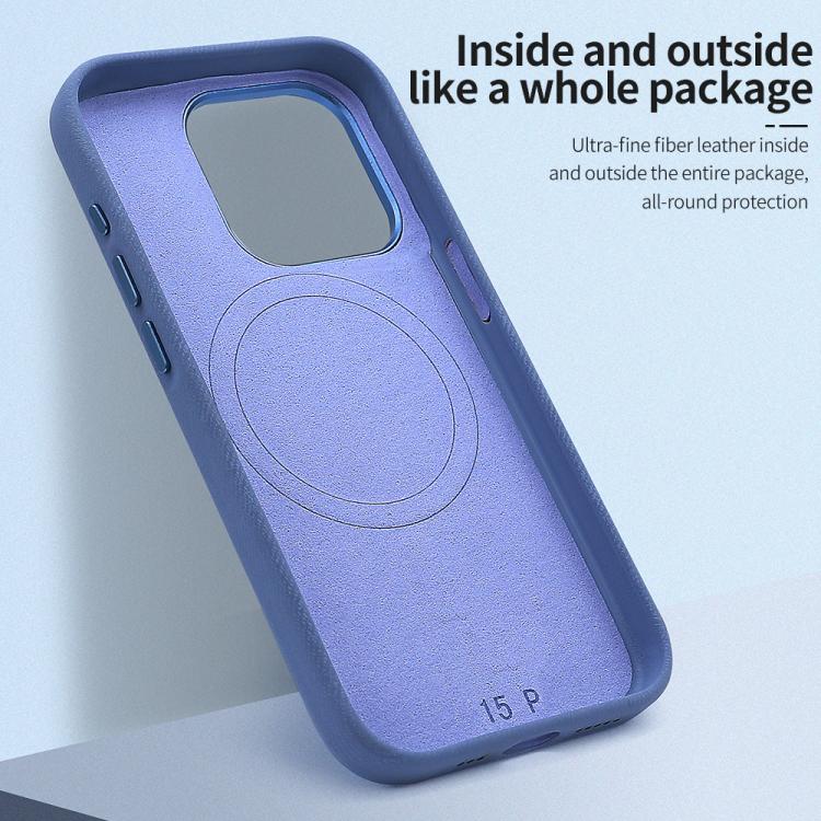 Funda para teléfono VIETAO Retro Denim Texture de piel sintética con MagSafe, For iPhone 17 Pro Max, For iPhone 17 Pro, For iPhone 17, For iPhone Air, For iPhone 16 Pro Max, For iPhone 16 Pro, For iPhone 16, For iPhone 15 Pro Max