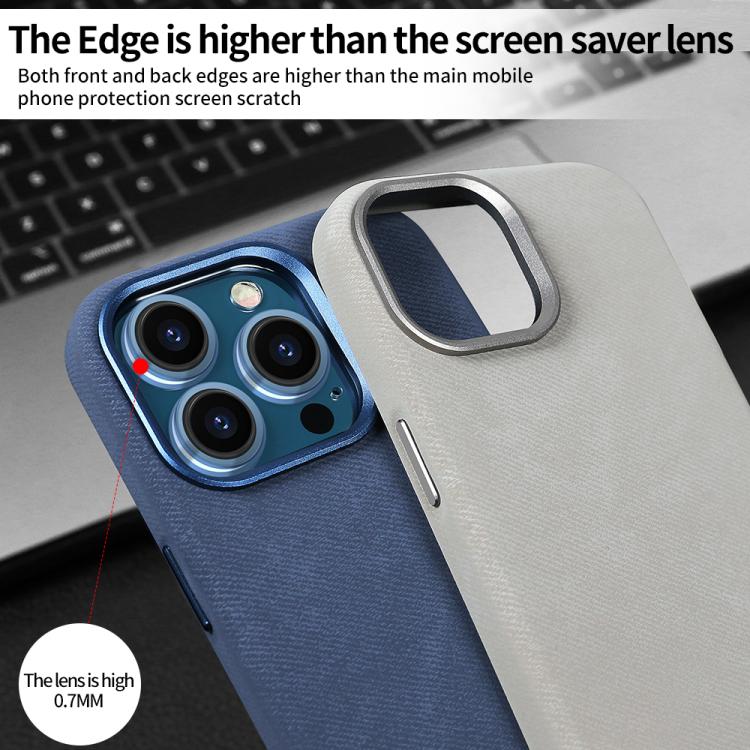 Funda para teléfono VIETAO Retro Denim Texture de piel sintética con MagSafe, For iPhone 17 Pro Max, For iPhone 17 Pro, For iPhone 17, For iPhone Air, For iPhone 16 Pro Max, For iPhone 16 Pro, For iPhone 16, For iPhone 15 Pro Max
